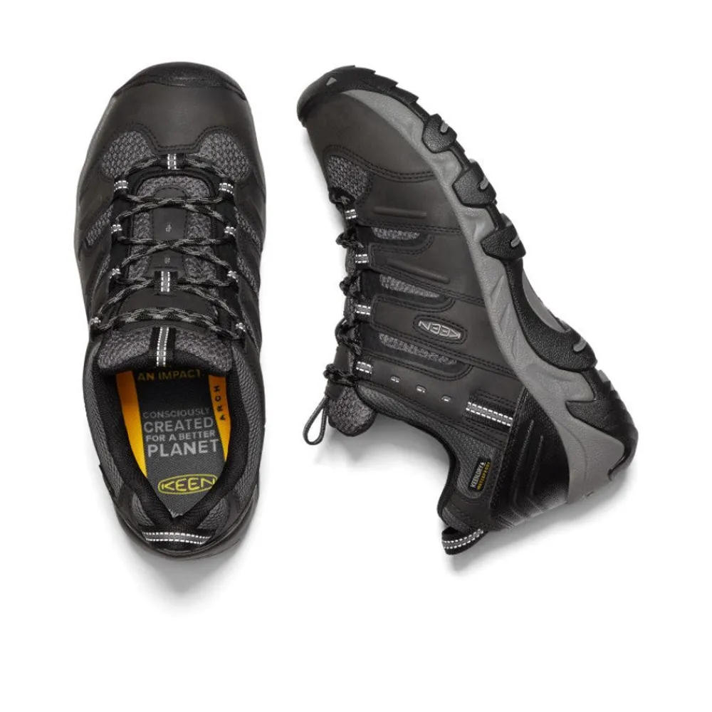 Hot Men'S Koven Waterproof Hiking Shoe | Black/Drizzle Men Shoes
