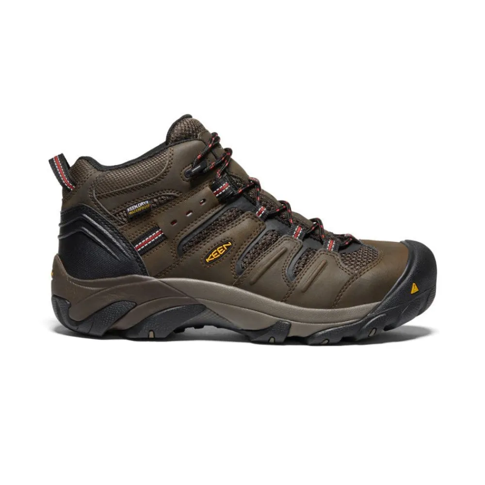 Hot Men'S Lansing Mid Waterproof (Steel Toe) | Cascade Brown/Brindle Men Work Boots & Shoes