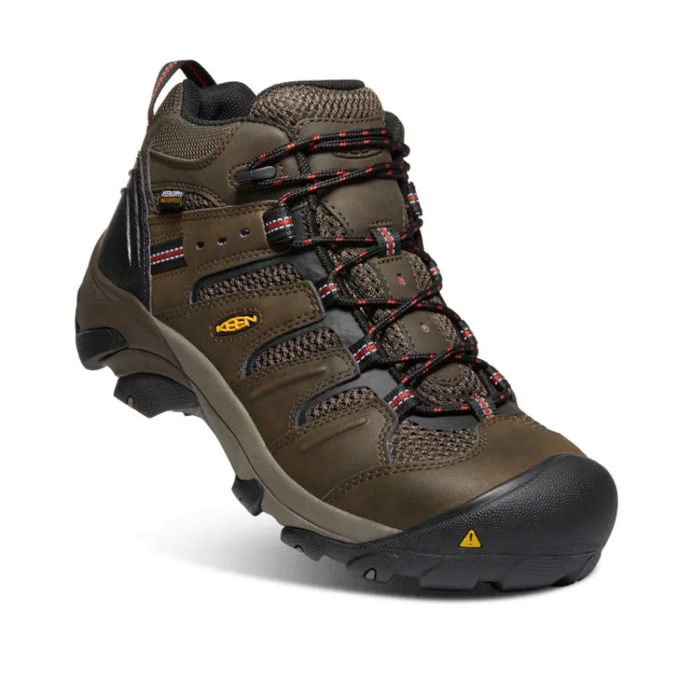 Hot Men'S Lansing Mid Waterproof (Steel Toe) | Cascade Brown/Brindle Men Work Boots & Shoes