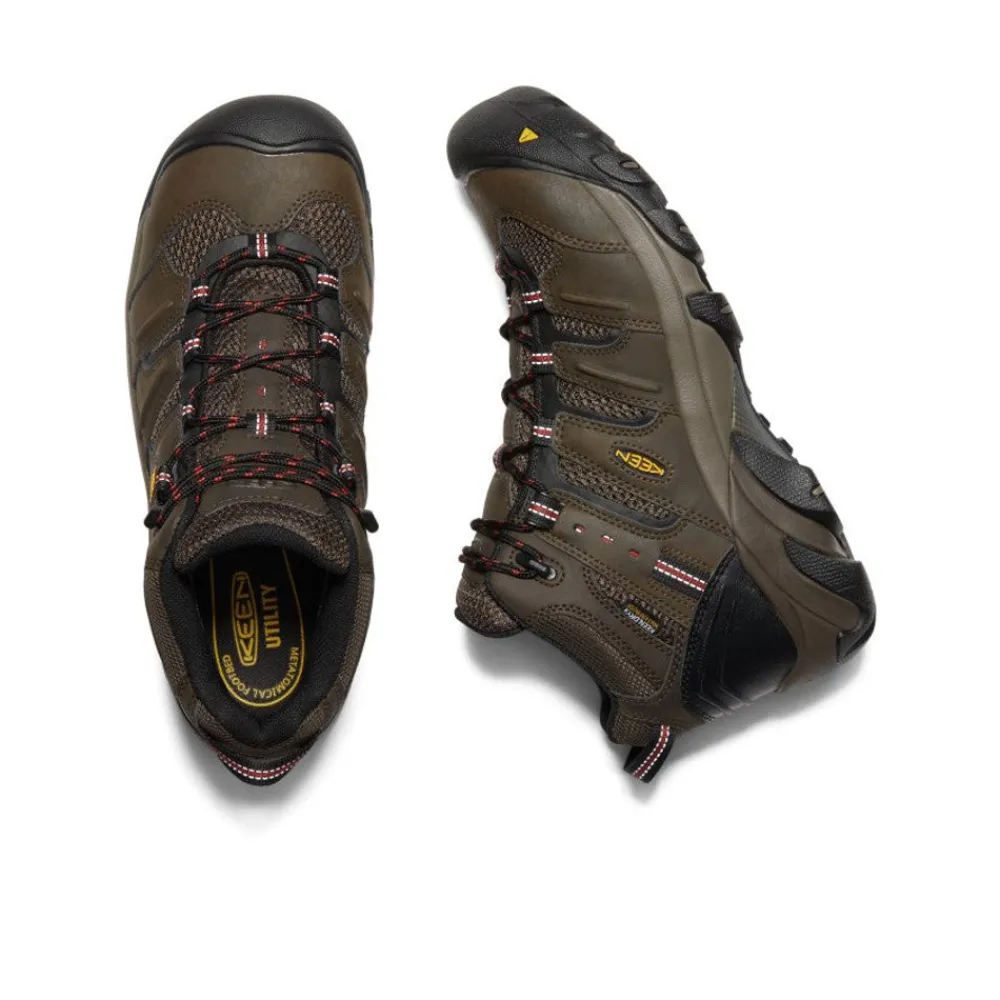 Hot Men'S Lansing Mid Waterproof (Steel Toe) | Cascade Brown/Brindle Men Work Boots & Shoes
