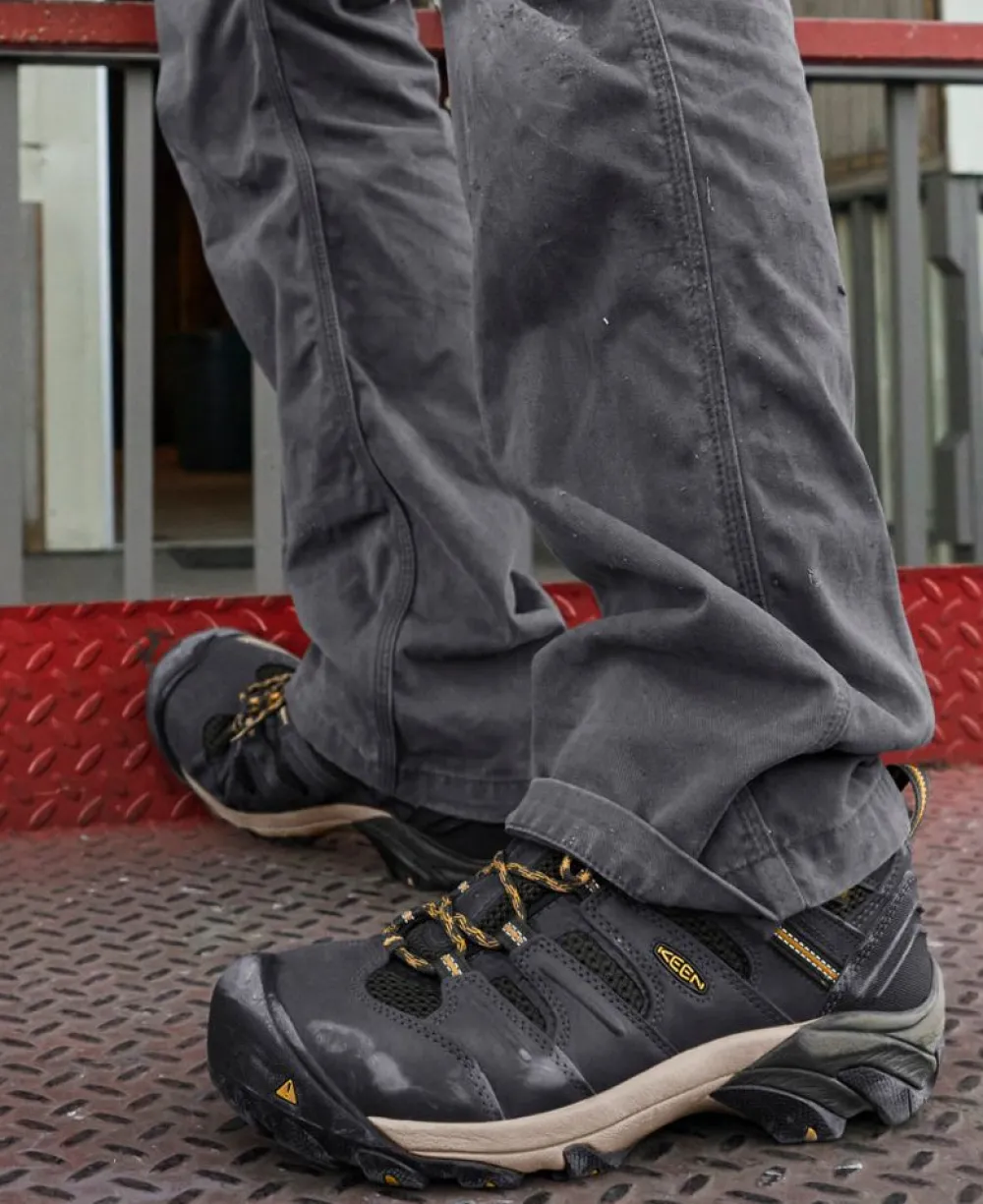 Hot Men'S Lansing Mid Waterproof (Steel Toe) | Cascade Brown/Brindle Men Work Boots & Shoes