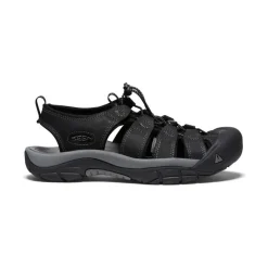 New Men'S Newport Leather | Black/Steel Grey Men Sandals