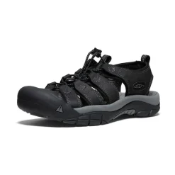 New Men'S Newport Leather | Black/Steel Grey Men Sandals