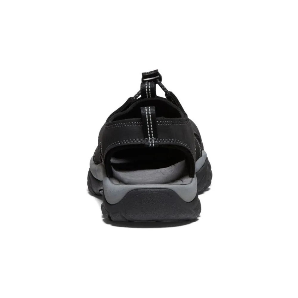 New Men'S Newport Leather | Black/Steel Grey Men Sandals