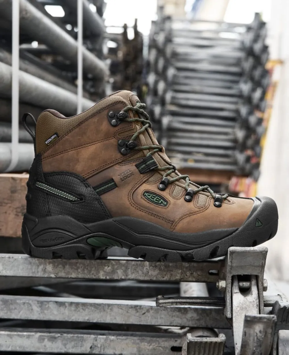 Outlet Men'S Pittsburgh Energy 6" Waterproof Boot (Soft Toe) | Cascade Brown/Greener Pastures Men Work Boots & Shoes