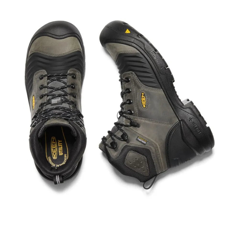 Clearance Men'S Portland 6" Waterproof Boot (Carbon-Fiber Toe) | Magnet/Black Men Work Boots & Shoes