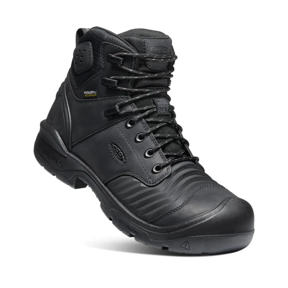 Sale Men'S Portland 6" Waterproof Boot (Carbon-Fiber Toe) | Black/Black Men Work Boots & Shoes