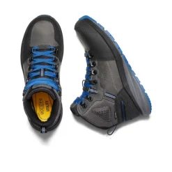 Sale Men'S Red Hook Waterproof Boot (Carbon-Fiber Toe) | Steel Grey/Bright Cobalt Men Work Boots & Shoes