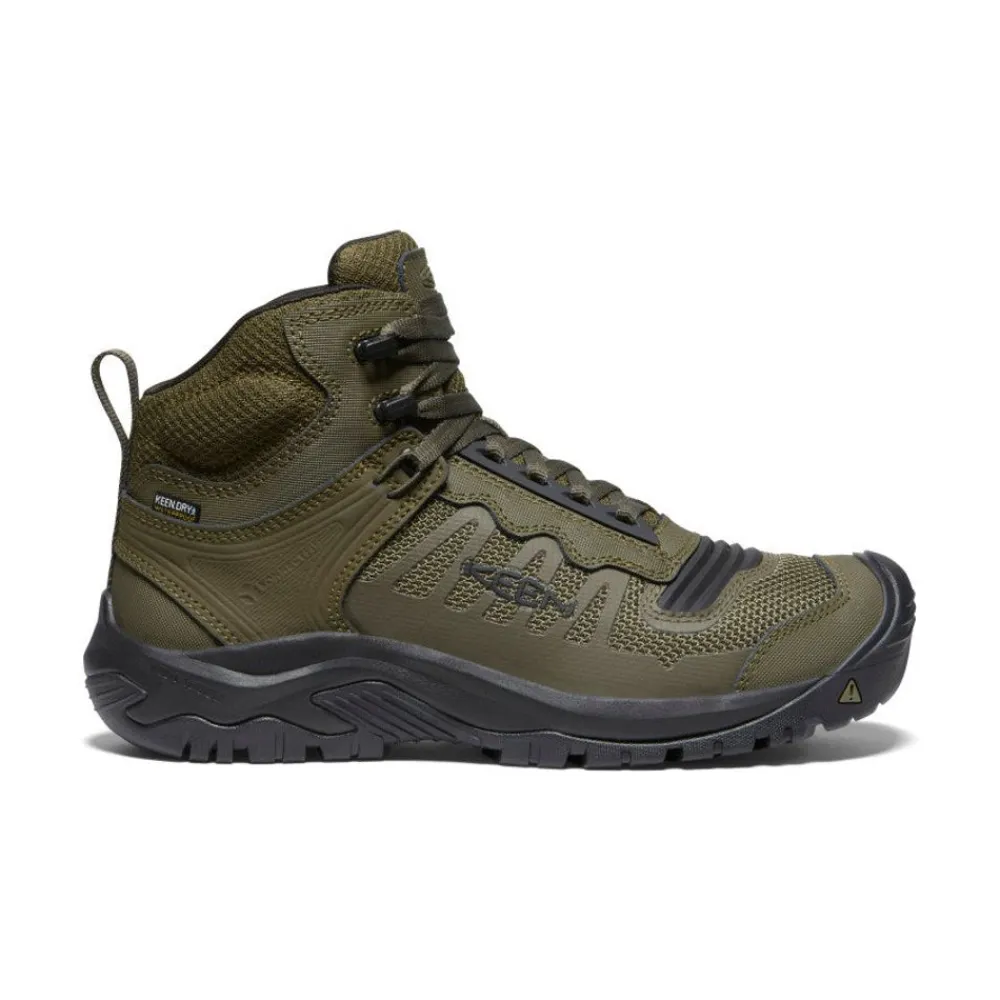 Fashion Men'S Reno Kbf Waterproof Mid (Soft Toe) | Dark Olive/Black Men Work Boots & Shoes