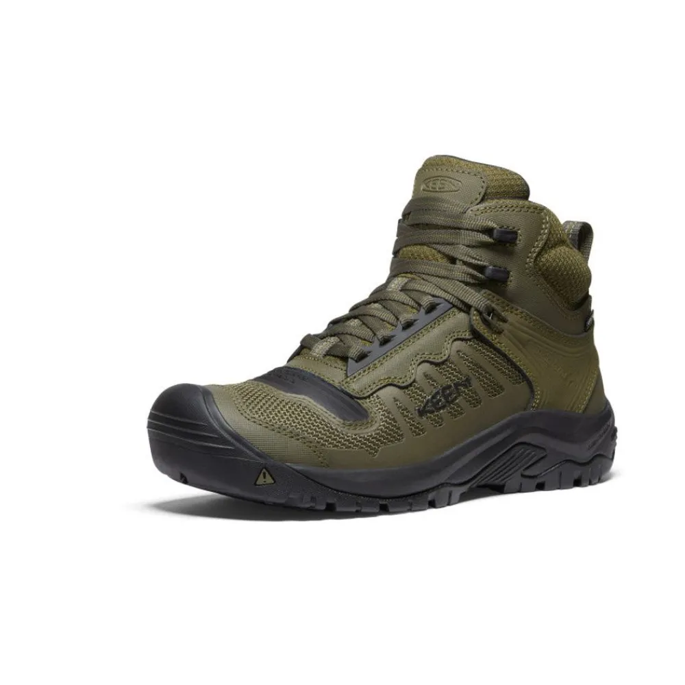 Fashion Men'S Reno Kbf Waterproof Mid (Soft Toe) | Dark Olive/Black Men Work Boots & Shoes