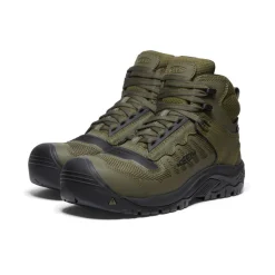 Best Men'S Reno Mid Kbf Waterproof (Carbon-Fiber Toe) | Dark Olive/Black Men Work Boots & Shoes