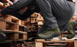 Best Men'S Reno Mid Kbf Waterproof (Carbon-Fiber Toe) | Dark Olive/Black Men Work Boots & Shoes