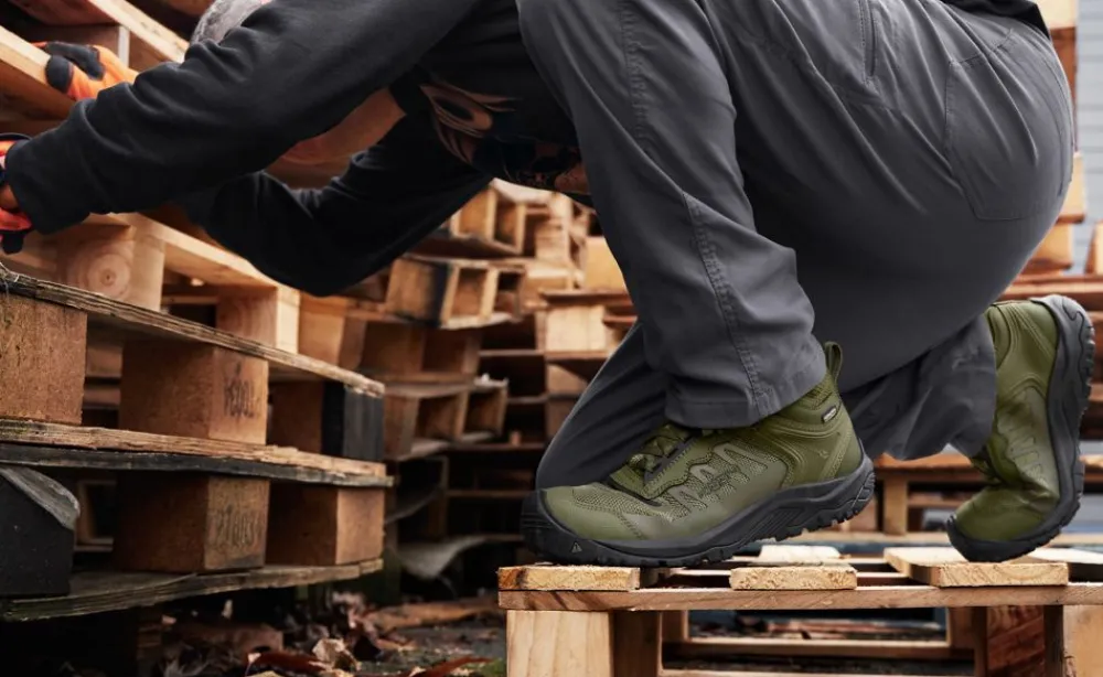 Clearance Men'S Reno Mid Kbf Waterproof (Carbon-Fiber Toe) | Magnet/Black Men Work Boots & Shoes