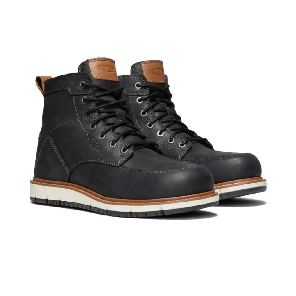 Online Men'S San Jose 6" Boot (Aluminum Toe) | Black/Caramel Cafe Men Work Boots & Shoes