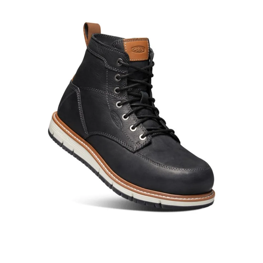 Online Men'S San Jose 6" Boot (Aluminum Toe) | Black/Caramel Cafe Men Work Boots & Shoes