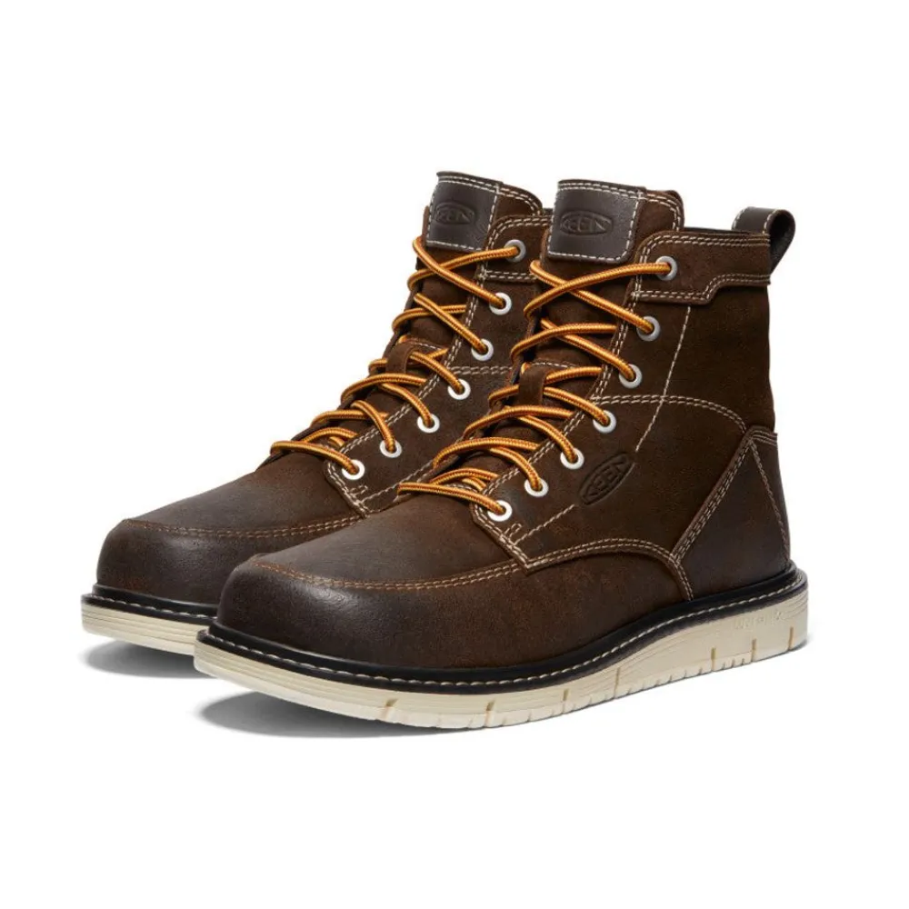 Online Men'S San Jose 6" Boot (Soft Toe) | Coffee Bean/Star White Men Work Boots & Shoes