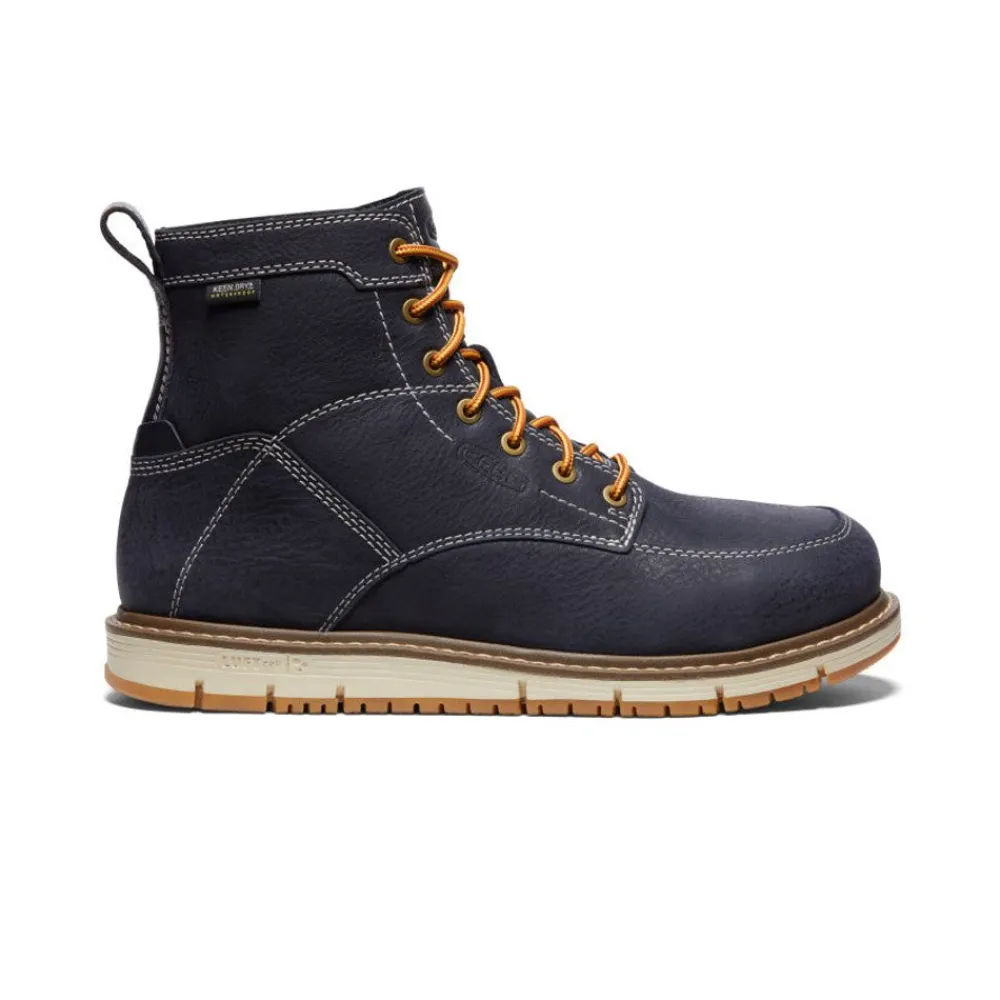 Best Men'S San Jose 6" Waterproof Boot (Aluminum Toe) | Sky Captain/Star White Men Work Boots & Shoes