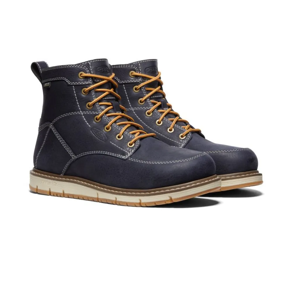 Best Men'S San Jose 6" Waterproof Boot (Aluminum Toe) | Sky Captain/Star White Men Work Boots & Shoes