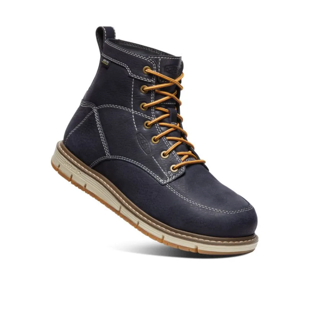 Best Men'S San Jose 6" Waterproof Boot (Aluminum Toe) | Sky Captain/Star White Men Work Boots & Shoes