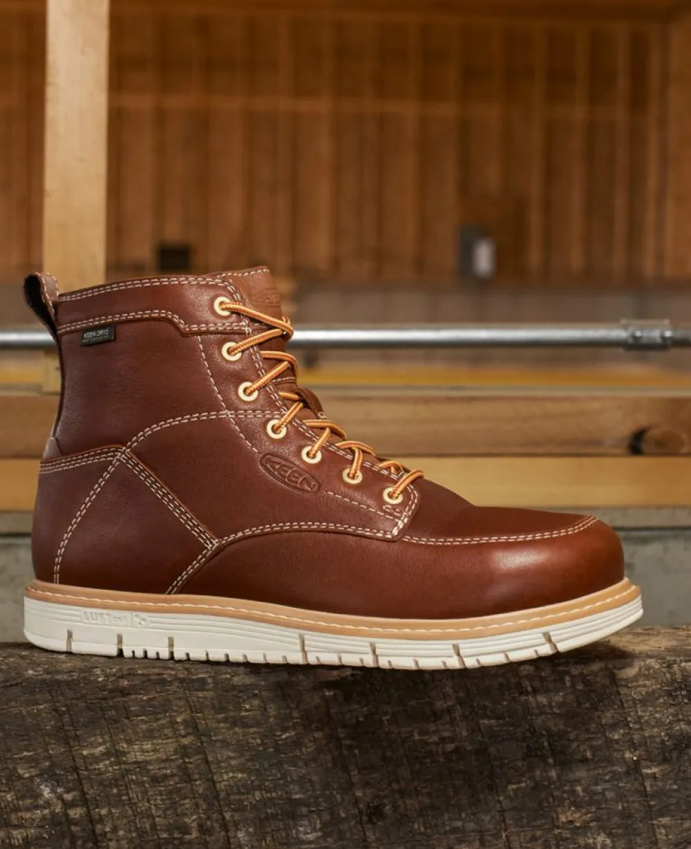 Outlet Men'S San Jose 6" Waterproof Boot (Soft Toe) | Cascade Brown Men Work Boots & Shoes