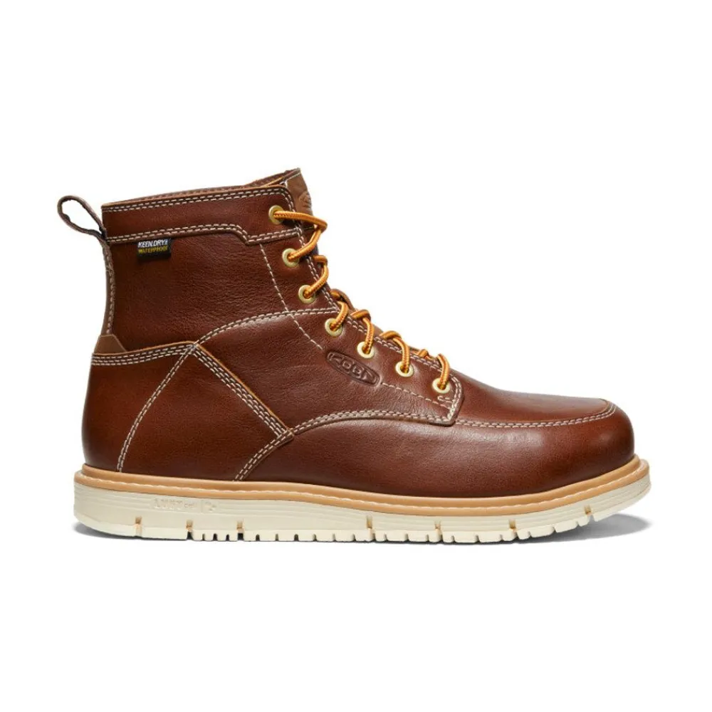 Sale Men'S San Jose 6" Waterproof Boot (Aluminum Toe) | Tortoise Shell/Star White Men Work Boots & Shoes