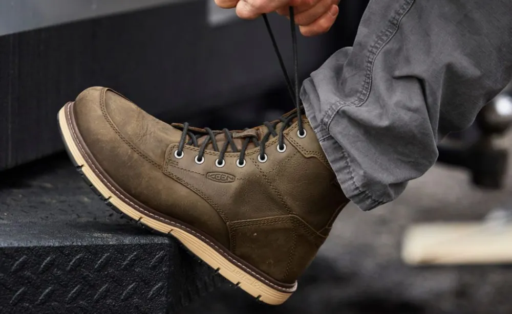Sale Men'S San Jose 6" Waterproof Boot (Soft Toe) | Tortoise Shell/Star White Men Work Boots & Shoes