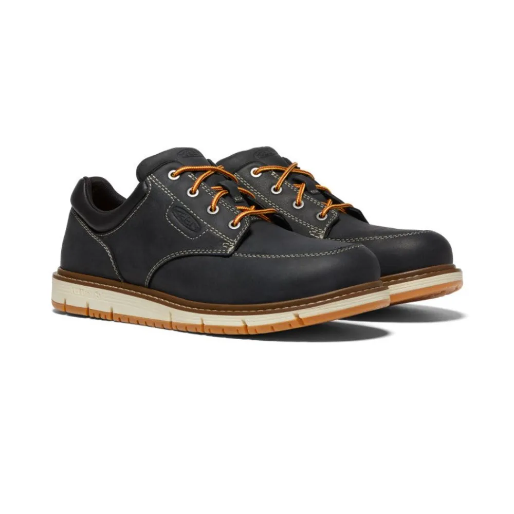 Sale Men'S San Jose Oxford (Aluminum Toe) | Black/Off White Men Work Boots & Shoes