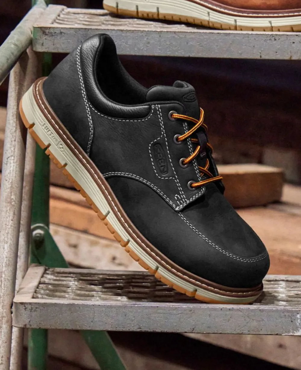 Sale Men'S San Jose Oxford (Aluminum Toe) | Gingerbread/Off White Men Work Boots & Shoes