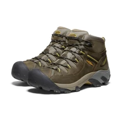 Discount Men'S Targhee Ii Mid Waterproof Hiking Boots | Black Olive/Yellow Men Boots