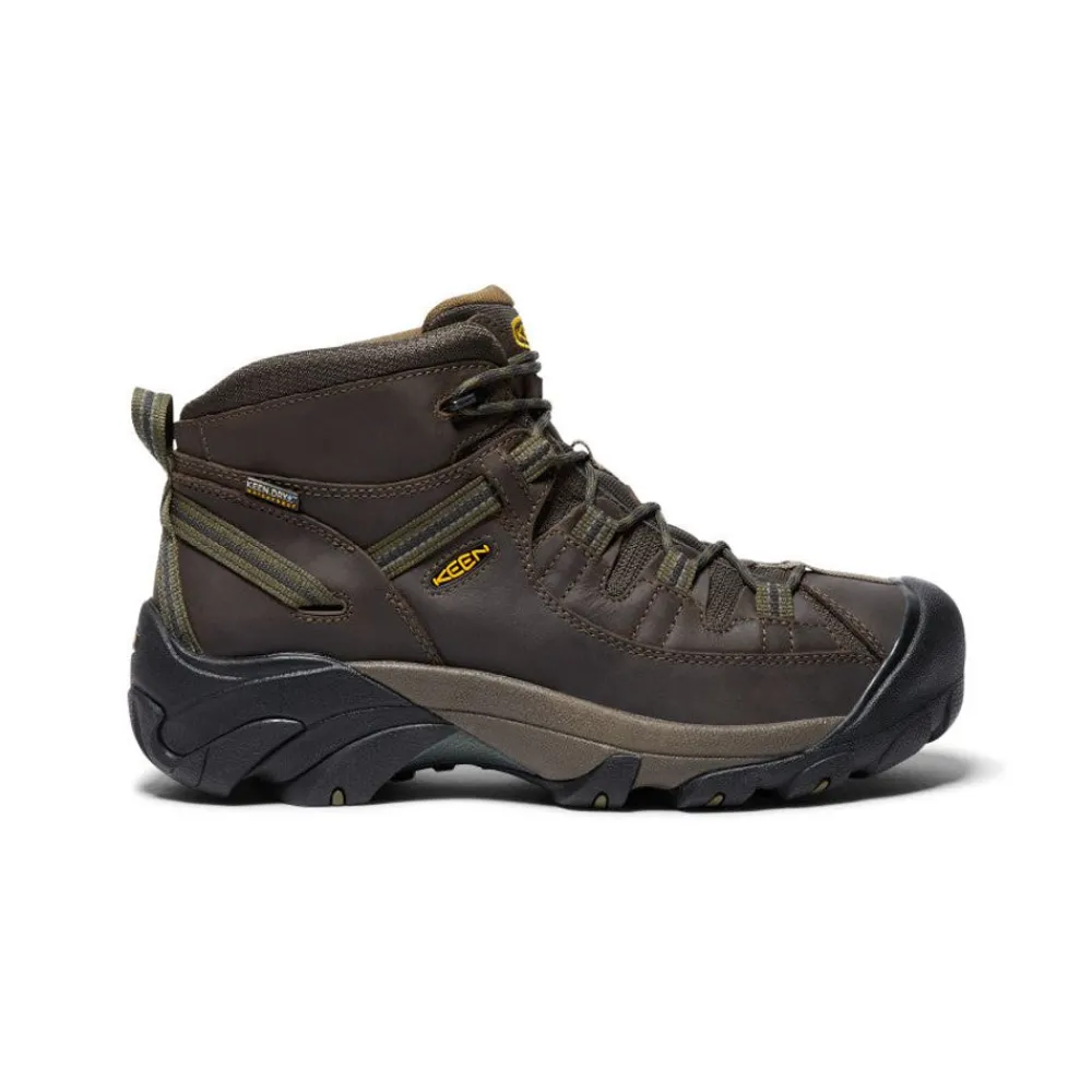 Hot Men'S Targhee Ii Waterproof Mid Wide | Canteen/Dark Olive Men Boots