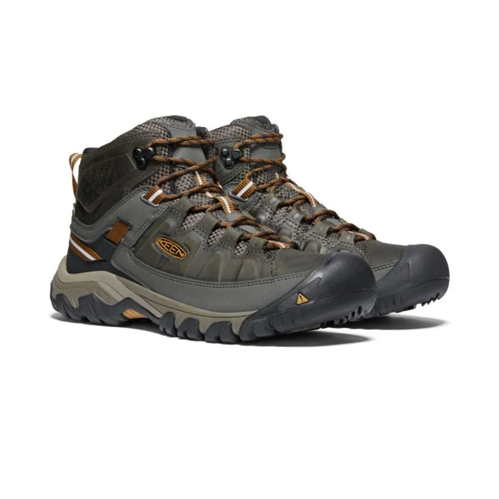 Hot Men'S Targhee Iii Waterproof Mid Wide | Black Olive/Golden Brown Men Boots