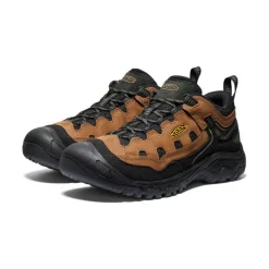 Clearance Men'S Targhee Iv Vented Hiking Shoe | Bison/Golden Yellow Men Shoes