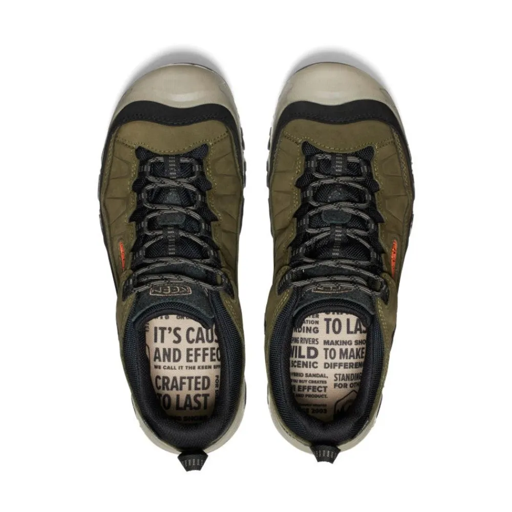 Hot Men'S Targhee Iv Wide Waterproof Hiking Shoe | Dark Olive/Gold Flame Men Shoes