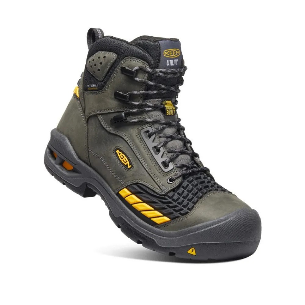 Online Men'S Troy 6" Waterproof Boot (Carbon-Fiber Toe) | Magnet/Black Men Work Boots & Shoes