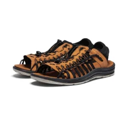 Outlet Men'S Uneek Ii Open Toe | Black/Curry Men Sandals
