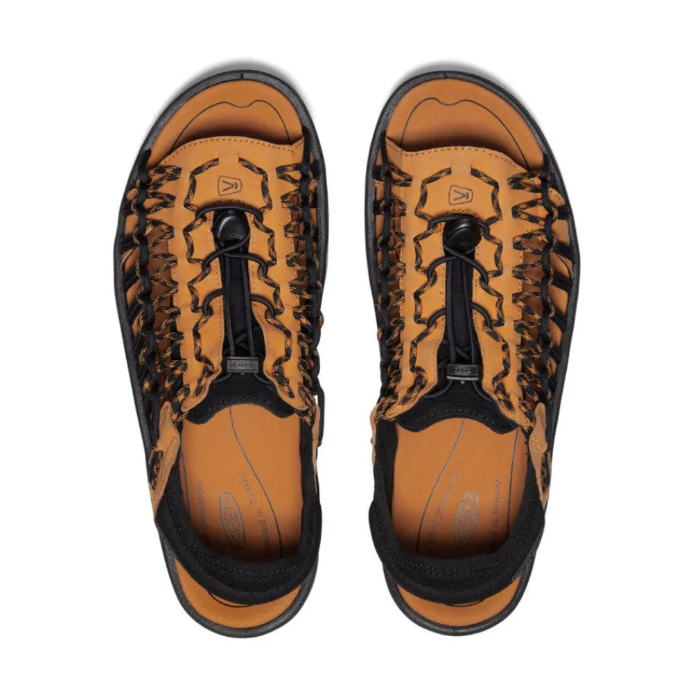 Outlet Men'S Uneek Ii Open Toe | Black/Curry Men Sandals