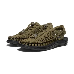 New Men'S Uneek Sneaker | Dark Olive/Black Men Sandals