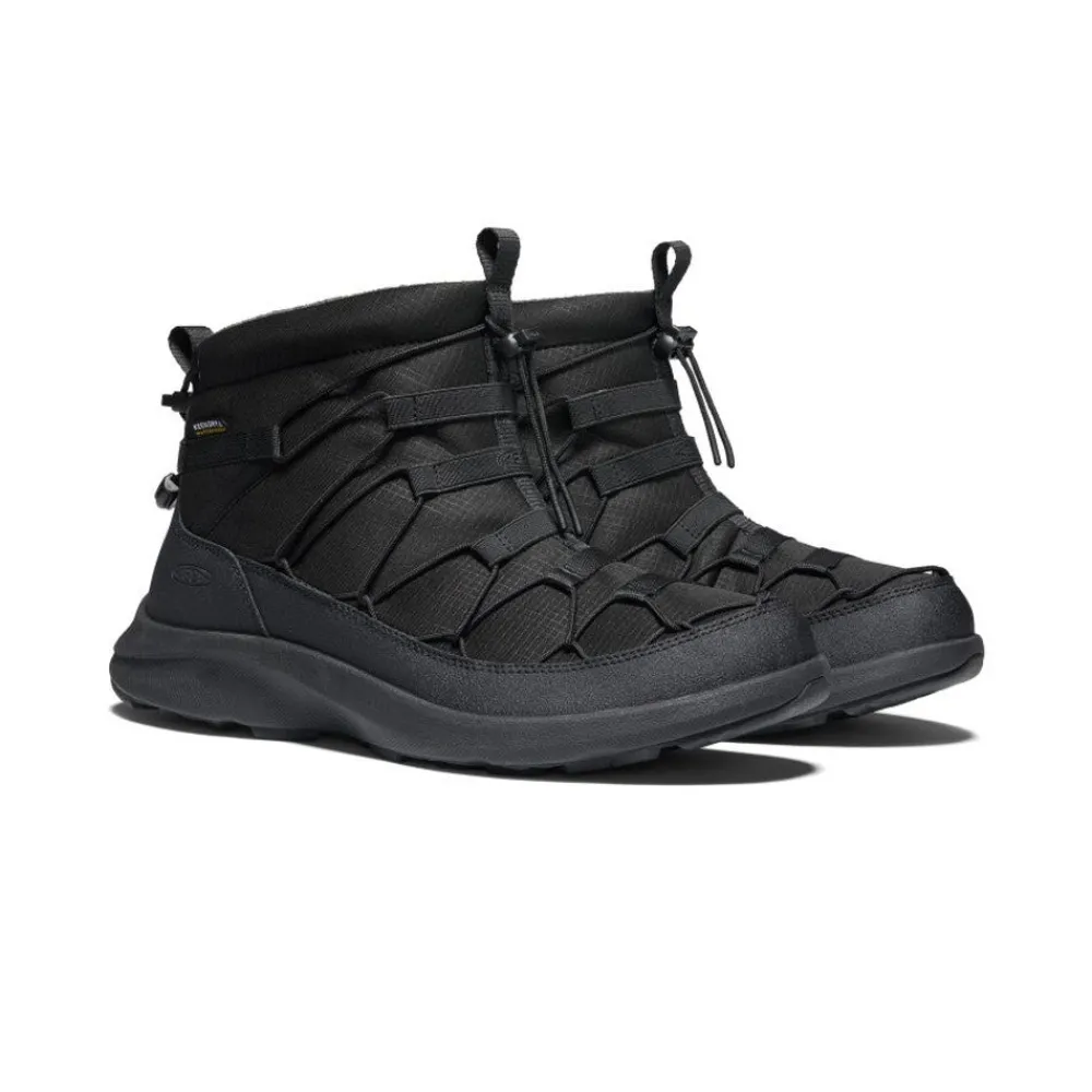 Sale Men'S Uneek Snk Waterproof Chukka | Triple Black/Black Men Slip-Ons