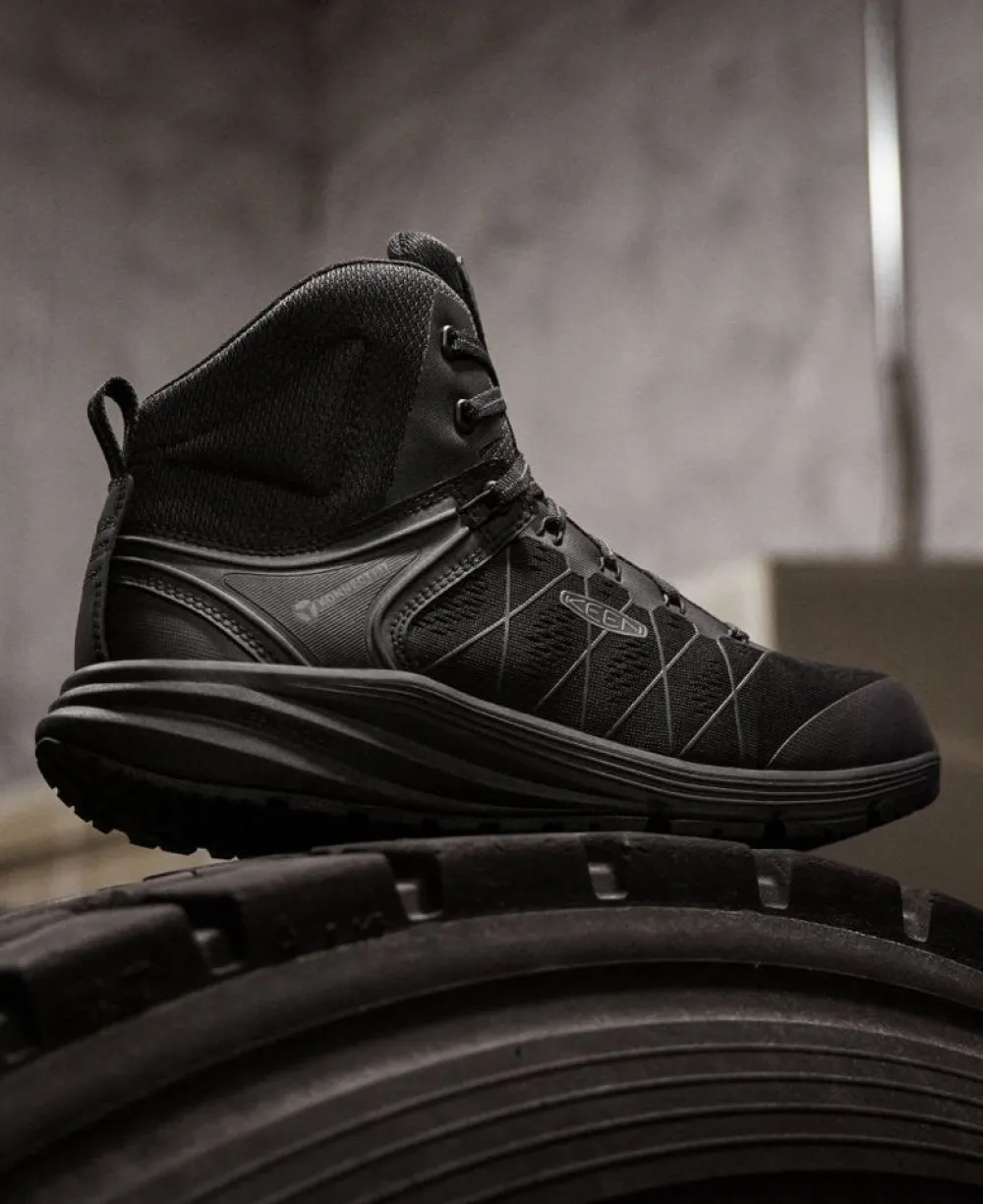 New Men'S Vista Energy Mid (Carbon-Fiber Toe) | Black/Raven Men Work Boots & Shoes