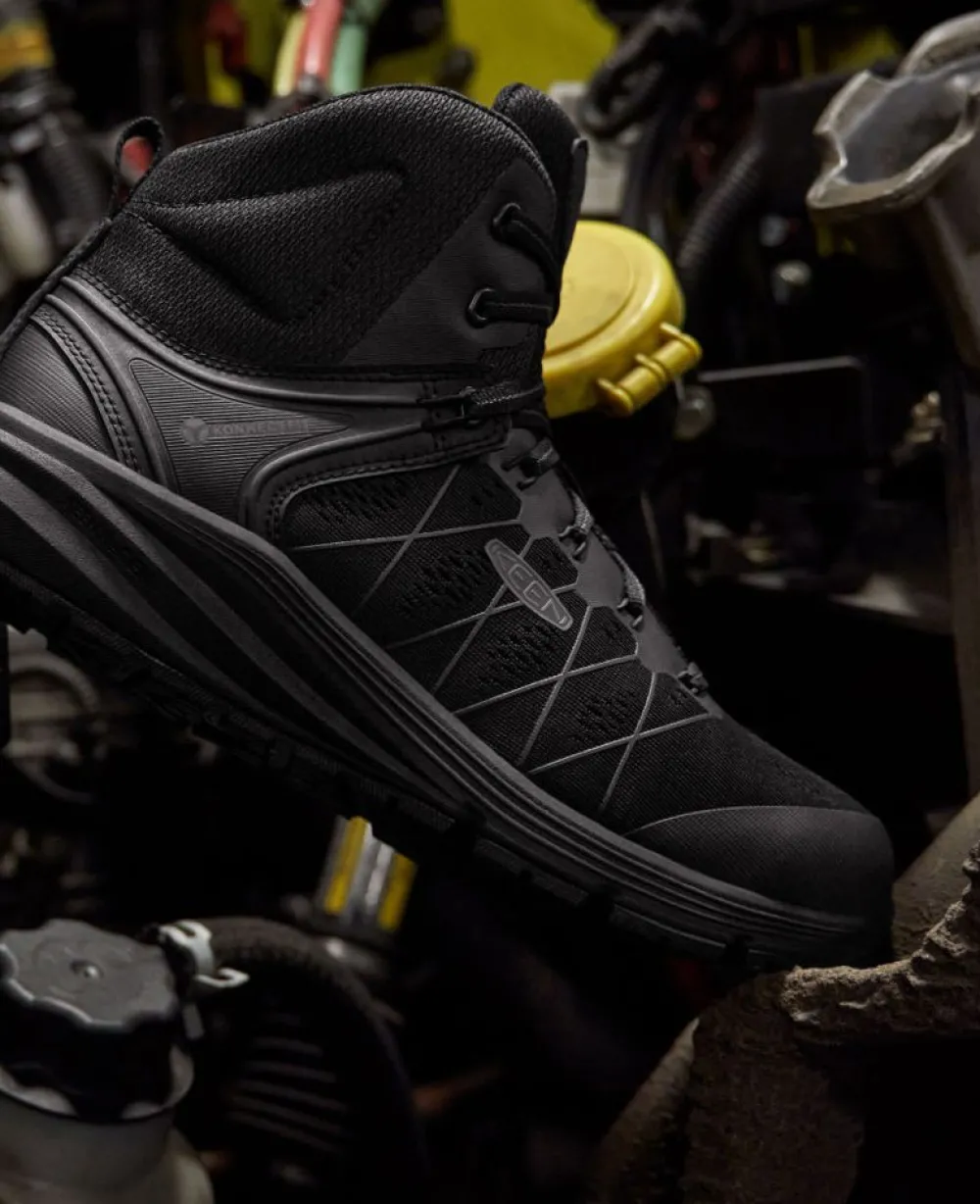 New Men'S Vista Energy Mid (Carbon-Fiber Toe) | Black/Raven Men Work Boots & Shoes