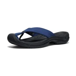 Fashion Men'S Waimea Leather Flip-Flop | Naval Academy/Black Men Slip-Ons