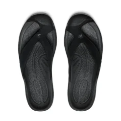 Discount Men'S Waimea Leather Flip-Flop | Black/Black Men Slip-Ons