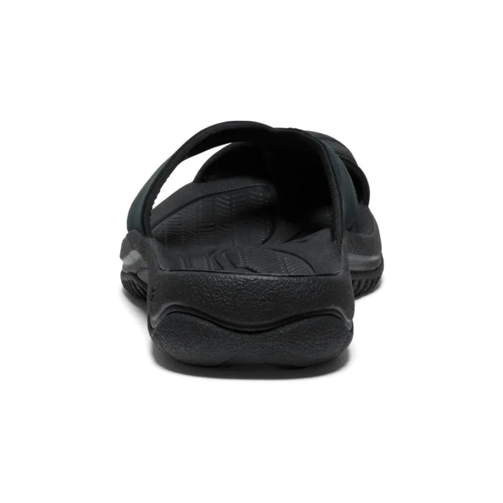 Discount Men'S Waimea Leather Flip-Flop | Black/Black Men Slip-Ons