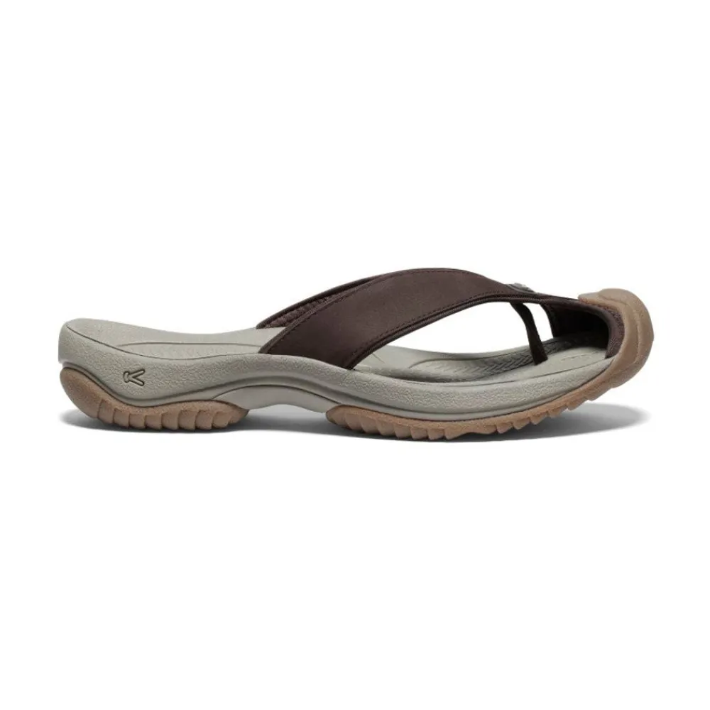 Clearance Men'S Waimea Leather Flip-Flop | Java/Plaza Taupe Men Slip-Ons
