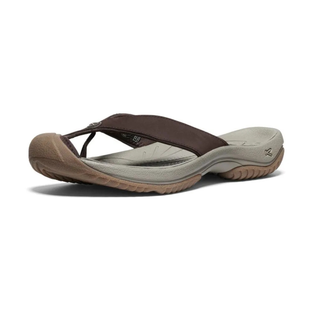 Clearance Men'S Waimea Leather Flip-Flop | Java/Plaza Taupe Men Slip-Ons