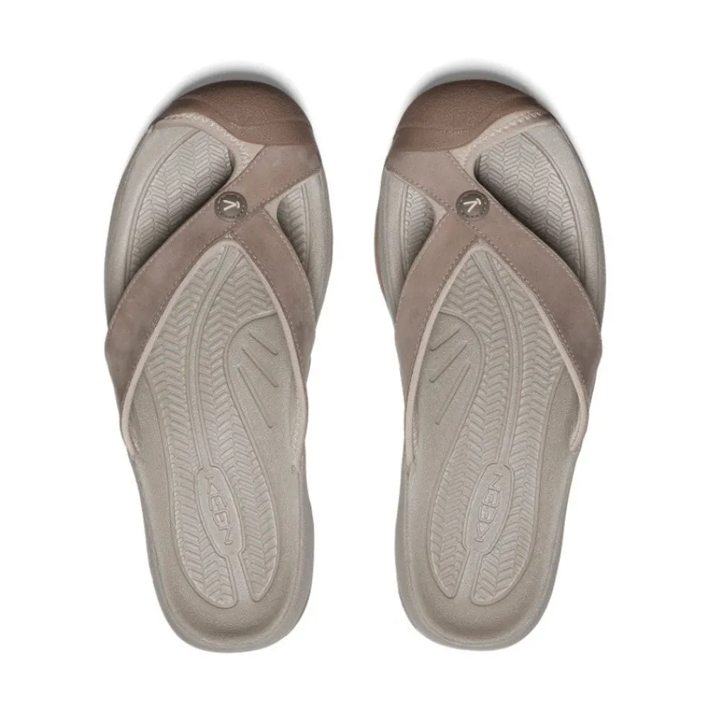 Clearance Men'S Waimea Leather Flip-Flop | Brindle/Birch Men Slip-Ons
