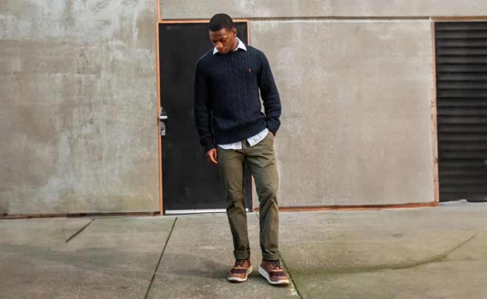 Outlet Men'S Wk400 Leather Walking Shoe | Bison/Toasted Coconut Men Shoes