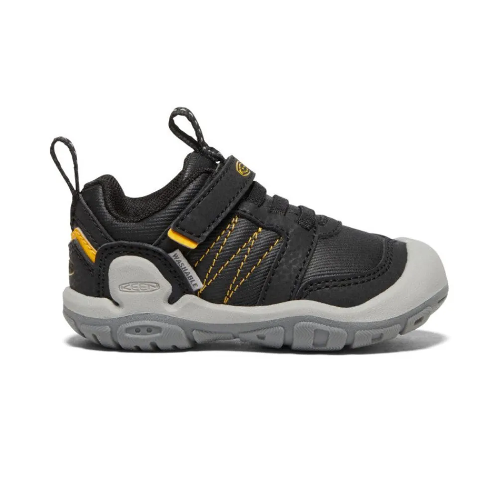 Clearance Toddlers' Knotch Peak Sneaker | Black/ Yellow Kids Shoes