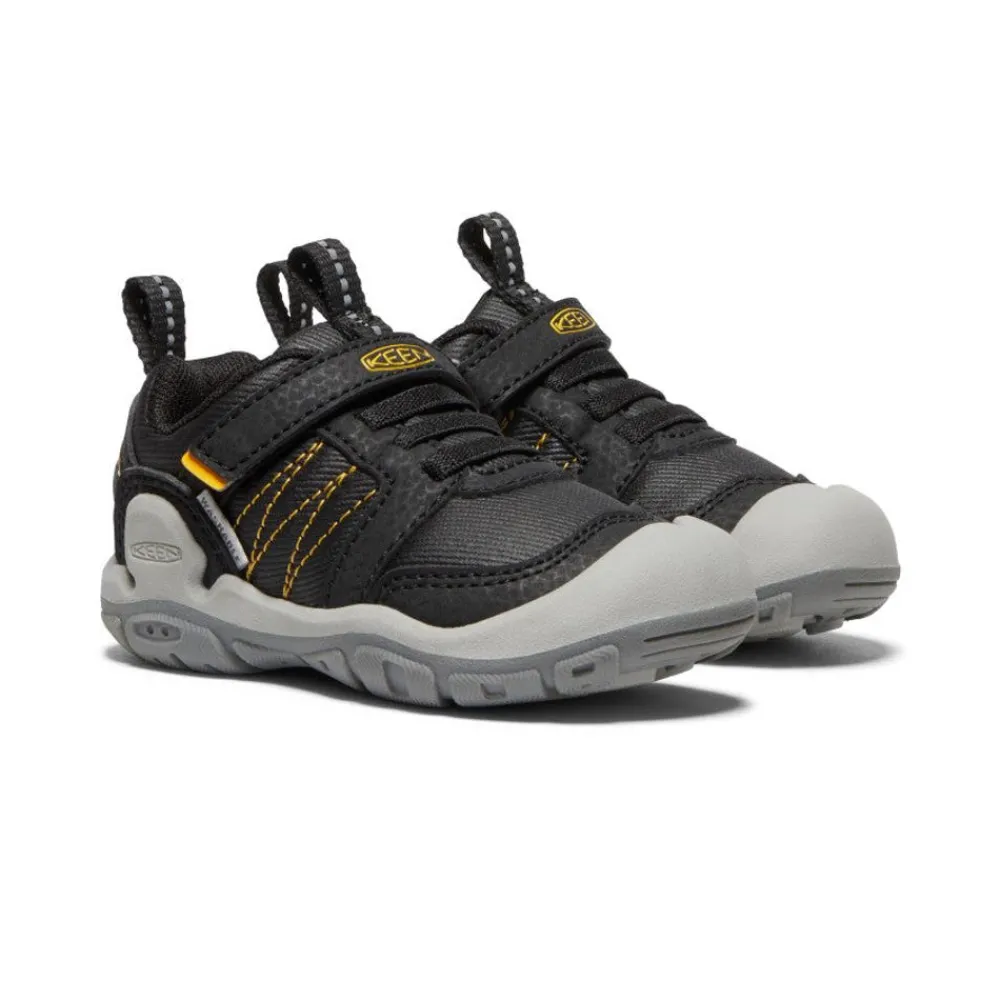 Clearance Toddlers' Knotch Peak Sneaker | Black/ Yellow Kids Shoes