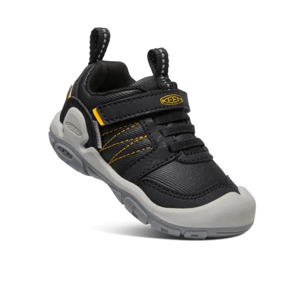 Clearance Toddlers' Knotch Peak Sneaker | Black/ Yellow Kids Shoes